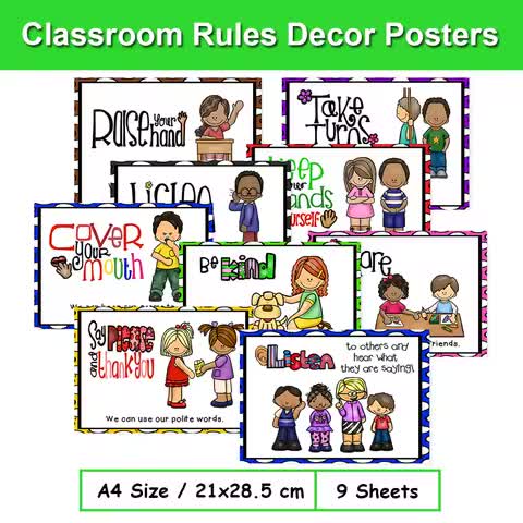 Classroom Rules Learning Posters
