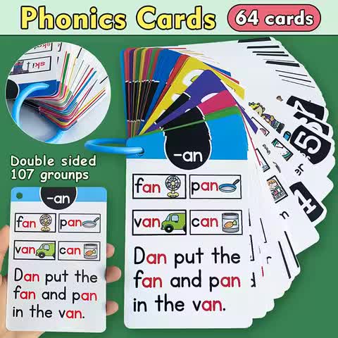 English Phonics Learning Cards